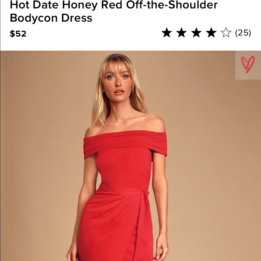 New with Tags Red off the shoulder Dress